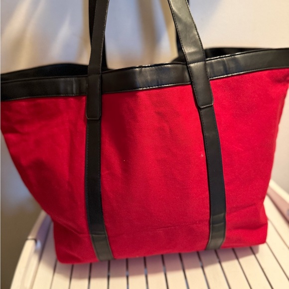 Victoria's Secret Bold Red and Black Tote - Picture 2 of 8